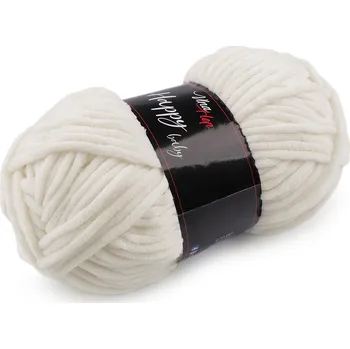 Příze Pletací žinylková příze Happy Baby 100 g, barva 2 (41005) krémová nejsvět.