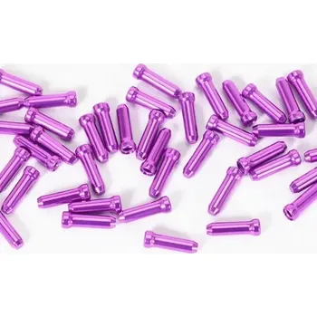 Lanko pro jízdní kolo Koncovky lanka silničního kola | 50ks - fialový