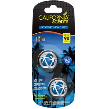 California Scents Mini Diffuser 2x 3 ml, Newport New Car
