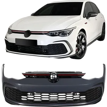 Nárazník JOM přední nárazník pro VW Golf 8, r.v. 12/2019-, včetně mřížky chladiče, s výřezy pro park. senzory, bez ostřikovače světlometů, vhodné i pro GTI