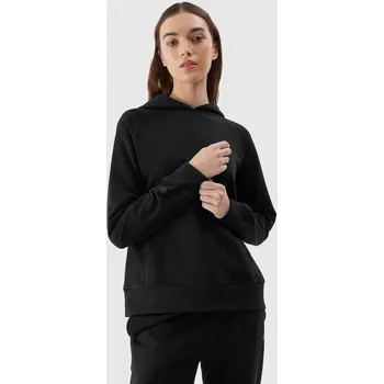 Dámská mikina Dámská tepláková mikina bez zapínání a s kapucí 4F - černá 4F černá 2731334
