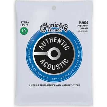Struna pro kytaru a smyčcový nástroj MARTIN MA500 Authentic SP 92/8 Phosphor Bronze 12-String Extra Light