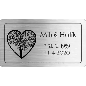 Smuteční dekorace Rytá cedulka 6899