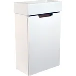 A - Interiéry Skříňka s umyvadlem Sprint 40 P bílá fólie, lesk/bílý lak, lesk, 40,5x63x22,5