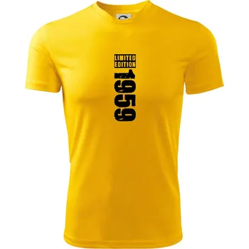 Chlapecké tričko Limited edition 1959 pruh - Dětské triko sportovní (dresovina) - 146 cm/10 let ( Žlutá )