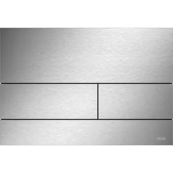 Tece SQUARE II ovládací tlačítko pro dvě splachování, s úpravou proti otiskům prstů, ocel, kartáčovaný nerez