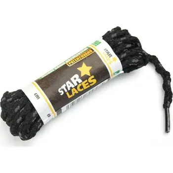 Tkaničky do bot Proma Tkaničky (šněrovadla) Star Laces Slim 123p černo-tm.šedá 180 cm