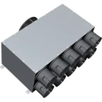 Kanalizační potrubí Ostatní Distribuční box DN160, 10 vyústků DN90, přímý, pro rozvody vzduchu, pozinkovaná ocel/PP