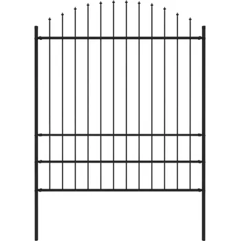 Plot vidaXL Zahradní plot s hroty ocel (1,75–2) x 1,7 m černý