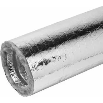 Krbová kamna Lindab hadice 160mm, 10m, s vinutým drátem, s hlukovou izolací, metalická