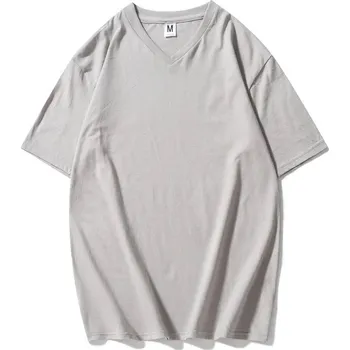 Pánské tričko Pánské tričko s výstřihem do V Barva: Světle Šedá, Velikost: XS