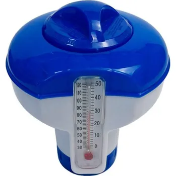 Bazénový plovák malý s teploměrem na tablety 20 g