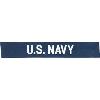 MILITARY RANGE Nášivka "U.S. NAVY" stříbrná niť MODRÁ