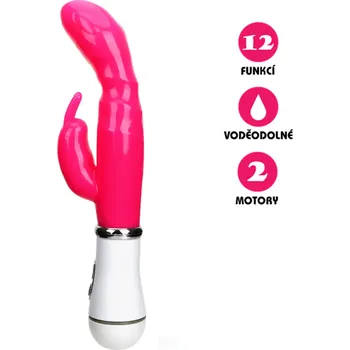 Vibrátor VšeNaSex.cz Gelový vibrátor Classic Rabbit růžový