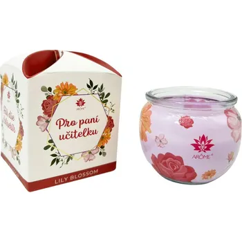 Arôme Vonná svíčka ve skle 90 g, Lilly Blossom/Pro paní učitelku