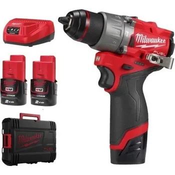 Milwaukee M12 FPD2-202X příklepová vrtačka 12V, 2x akumulátor, nabíječka, kufr