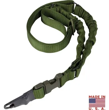 Příslušenství pro sportovní střelbu CONDOR OUTDOOR Popruh zbraňový ADDER Double Bungee jednobodový ZELENÝ