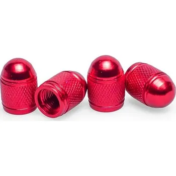 Tuning BYC Čepičky ventilků ALU, 4 ks, červené