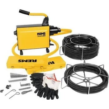 čistič potrubí Rems COBRA 22 elektrická čistička na odpady 750W, sada 16mm+sada 22mm