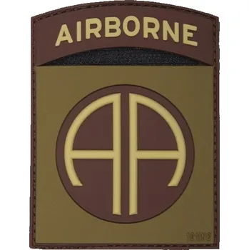 Nášivka 101INC Nášivka 3D plastová AIRBORNE 82nd COYOTE