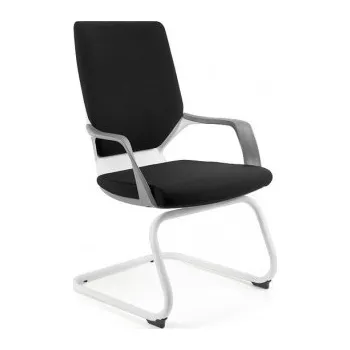 Psací stůl Unique Kancelářská židle Apollo Skid Barevné provedení: bílá + látka BL418 černá W-909W-BL418