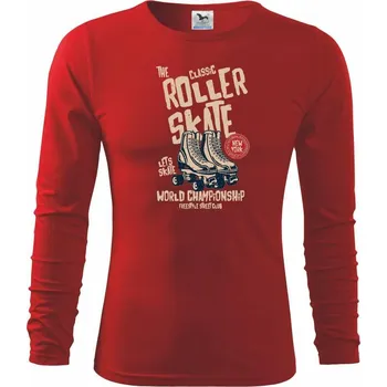 Pánské tričko Roller Skate - Triko s dlouhým rukávem FIT-T long sleeve - M ( Červená )