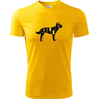 Australská kelpie - Dětské triko sportovní (dresovina) - 146 cm/10 let ( Žlutá )