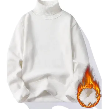 Zateplený rolák s plyšem uvnitř Barva: Bílá, Velikost: L