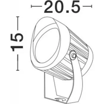Venkovní osvětlení Nova Luce Venkovní reflektor NORTH černý hliník a sklo LED 30W 3000K 38st. IP65