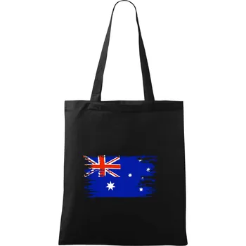 Austrálie vlajka otrhaná - Taška bavlněná - 42 x 38 cm ( Černá )