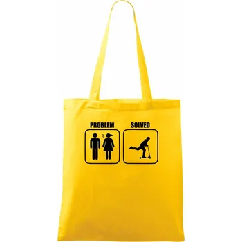 Problem koloběžka - Taška bavlněná - 42 x 38 cm ( Žlutá )