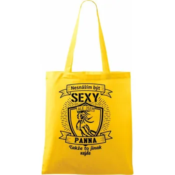 Nesnáším být sexy - Panna - Taška bavlněná - 42 x 38 cm ( Žlutá )