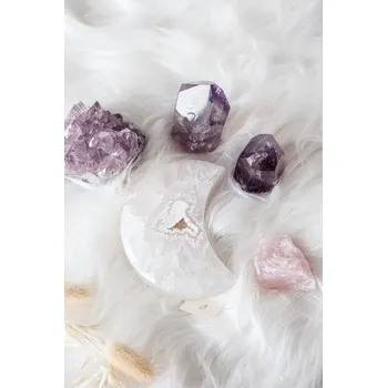 Přírodní kámen YogaDay Achátový geodový měsíc číslo: 5 - 291g