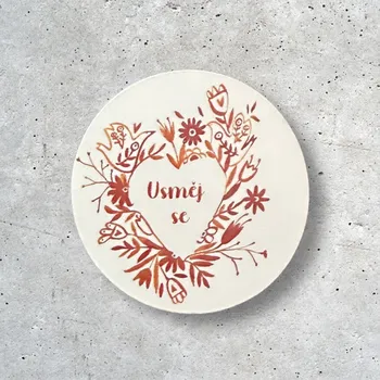 Dekorativní magnet Motivační magnetka na lednici - Usměj se