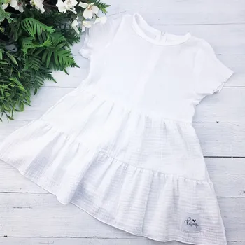 Dívčí šaty Kulišárny Mušelínové BOHO šaty SNOW VELIKOST: 98-104