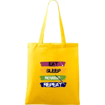 Eat sleep rowing repeat barevné - Taška bavlněná - 42 x 38 cm ( Žlutá )