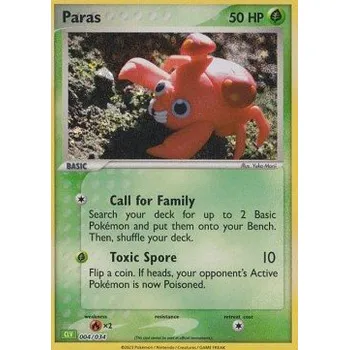 Sběratelská karetní hra Pokémon CLV 004/034 Paras - Trading Card Game Classic