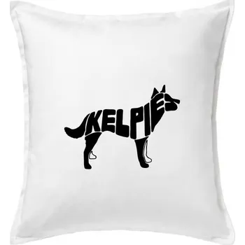 Polštář Australská kelpie - Polštář 50x50 - 50x50 - Včetně výplně ( Bílá )