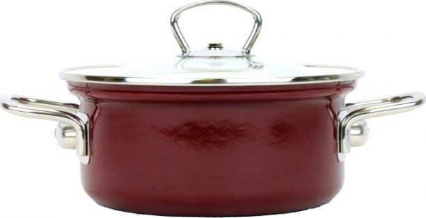 BELIS Smaltovaný rendlík s poklicí ø 16 cm - 1.4 l - ECO-CERAMIC