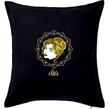 Polštář Znamení ženy - Štír CZ (Pecka design) - Polštář 50x50 - 50x50 - Pouze potah ( Černá )