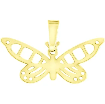 Přívěsek GEMMAX Original – garance kvality Minimalistický zlatý přívěsek Motýl – zlatý šperk ryzosti 585/1000 v Dárkovém balení s Certifikátem GLPYN-02795
