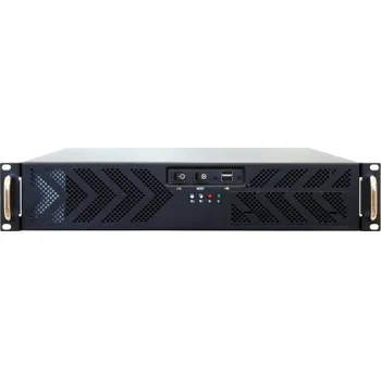 PC skříň CHIEFTEC UNC-210T-B-U3-OP Skříň, rack 2U, 19", bez zdroje, 2× USB 3.0, černá UNC-210T-B-U3-OP
