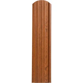 Plotovka Covernit Plechová plotovka Unico oblá zlatý dub 100 x 11,5 x 0,9 cm