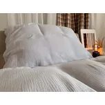 Mušelínové povlečení světle šedá bio bavlna - 140x200 + 50x70 cm