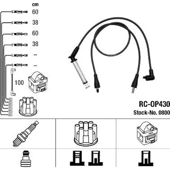 Zapalovací kabel Sada kabelů pro zapalování NGK 0800