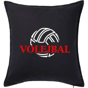 Polštář Volejbal míč - Polštář 50x50 - 50x50 - Pouze potah ( Černá )