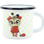 BELIS Smaltovaný hrnek ø 7 cm - 0.25 l bílý "beruška"