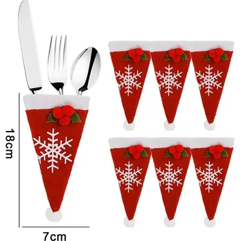 Příbor Vánoční pouzdro na příbor | obal na příbor, styl čepička 2 ks - Style B-(18X7CM)