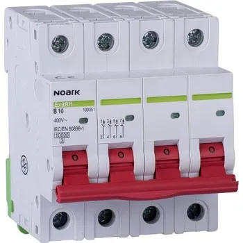 Jistič Noark 100346 Ex9BH 4P B2 Instalační jistič 10 kA, charakteristika B, 2 A, 4pól (Ex9BH 4P B2)