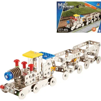 ostatní stavebnice _Ostatní 1_ MALÝ MECHANIK Vlaková souprava 277 dílků kovová STAVEBNICE typu Merkur